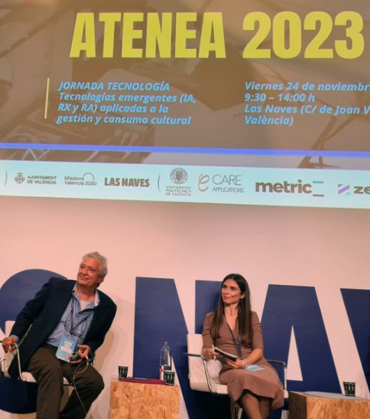 Martí Perramón durante la jornada tecnológica Atenea 2023 en Valencia. Martí Perramón durante la jornada tecnológica Atenea 2023 en Valencia.